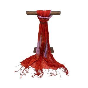 Watercolor Scarf Pumpkin/Plum